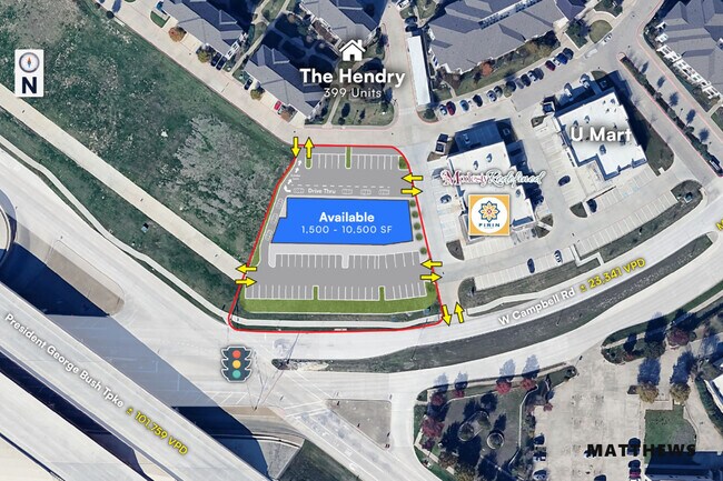 Plus de détails pour The Heights At Campfire Crossing 2000 W Campbell Rd, Garland, TX - Commerce de détail à louer