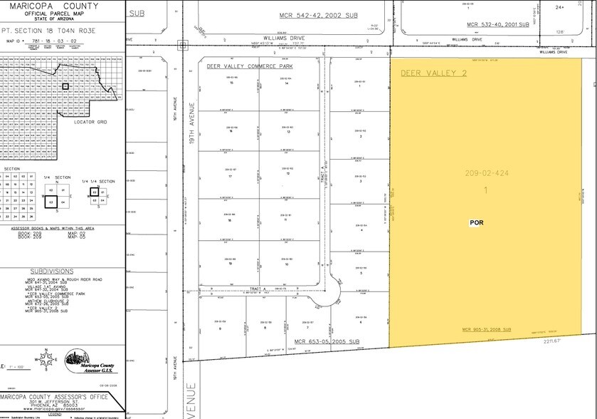 1725 W Williams Dr, Phoenix, AZ à louer - Plan cadastral - Image 2 de 28