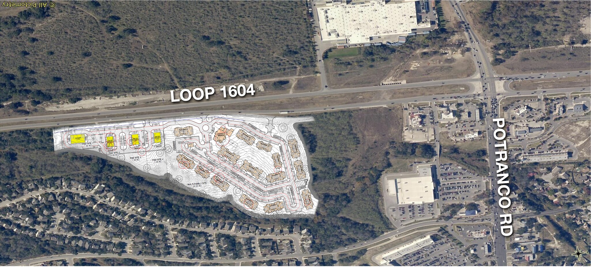 Potranco/1604, San Antonio, TX à louer Aérien- Image 1 de 2