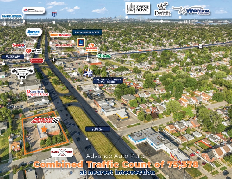 2230 Fort St, Lincoln Park, MI for sale - Aerial - Image 3 of 7