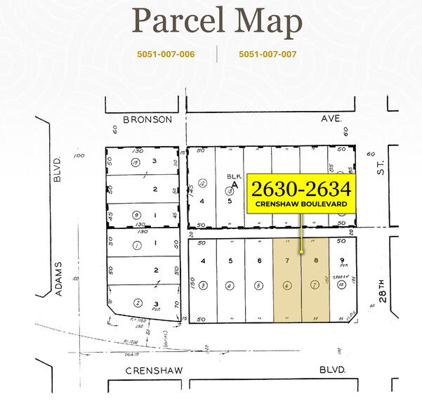 2630-2634 Crenshaw blvd, Los Angeles, CA à vendre - Plan cadastral - Image 3 de 3