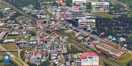 7289-7353 Mentor Ave, Mentor, OH - Aerial  map view