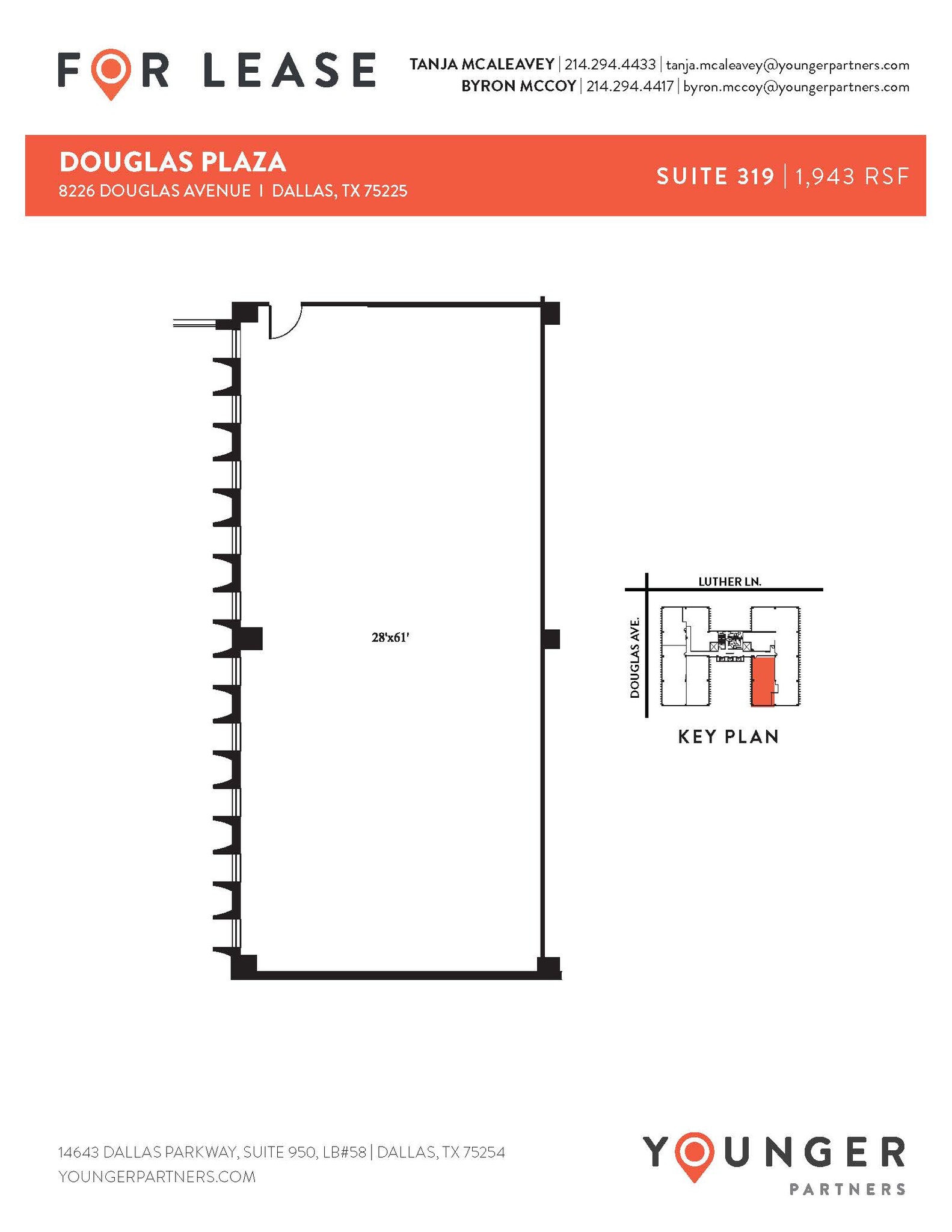 8226 Douglas Ave, Dallas, TX à louer Plan d’étage- Image 1 de 1