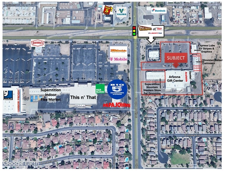 10821-10849 E Apache Trl, Mesa, AZ for lease - Aerial - Image 1 of 6