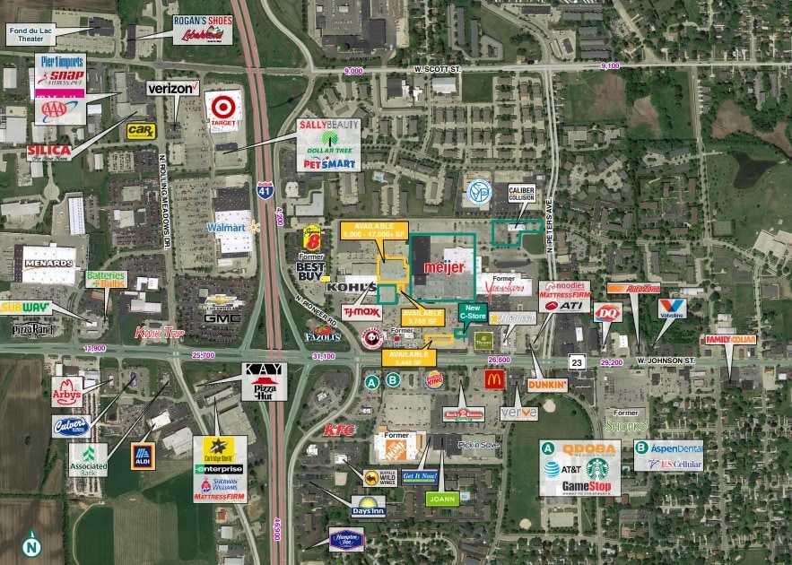835 W Johnson St, Fond Du Lac, WI for lease Aerial- Image 1 of 2