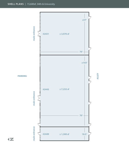 2431-2449 34th St, Lubbock, TX à vendre - Plan d’étage - Image 2 de 3