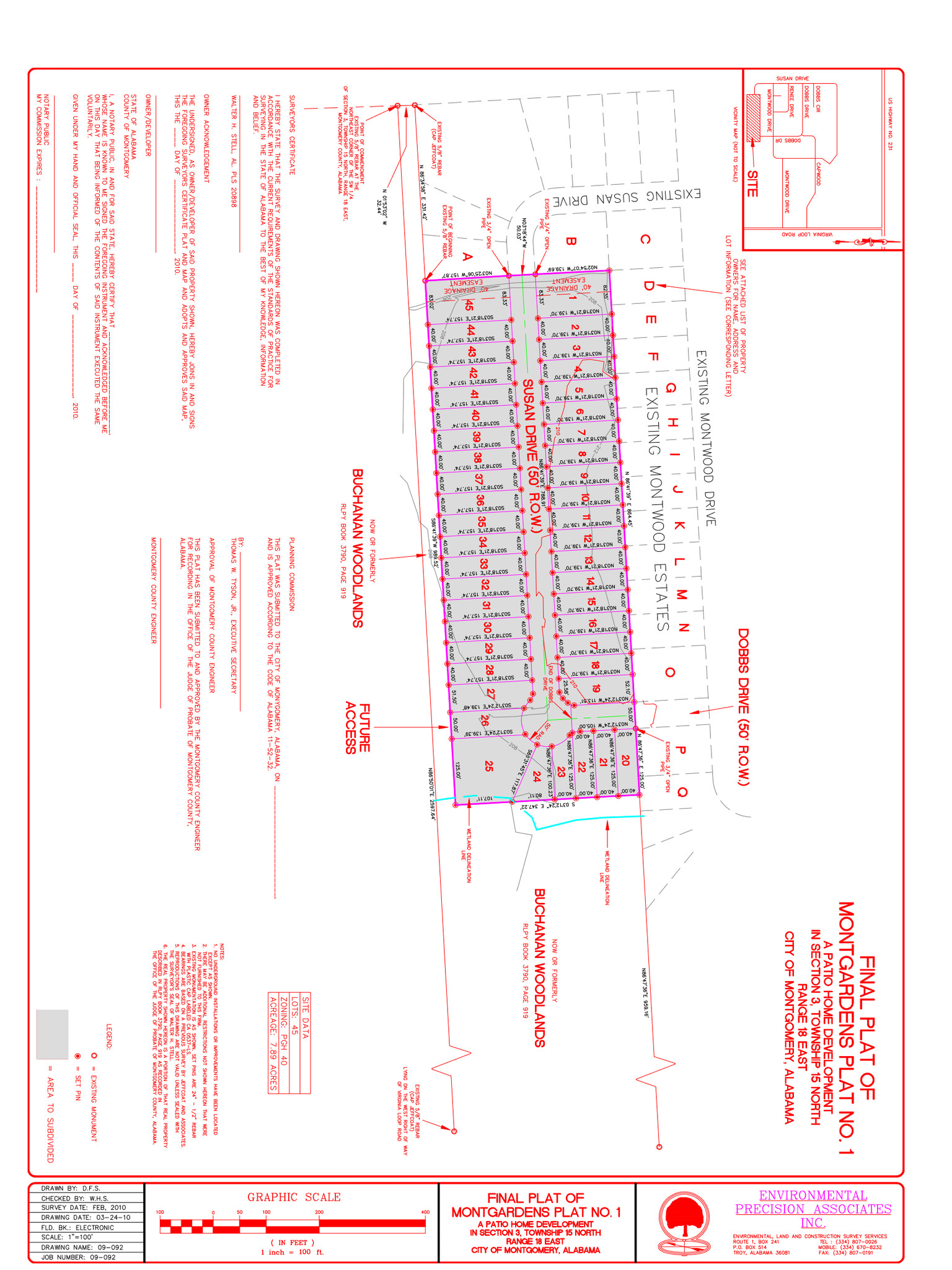 SUSAN Dr, Montgomery, AL à vendre Plan cadastral- Image 1 de 1