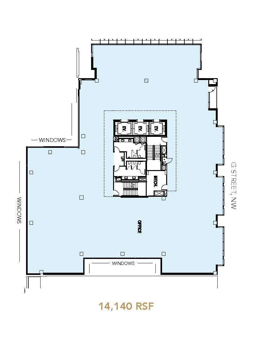 699 14th St NW, Washington, DC à louer Plan d  tage- Image 1 de 1