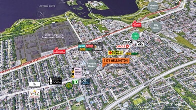 1161-1171 Wellington St, Ottawa, ON à louer Carte- Image 2 de 2