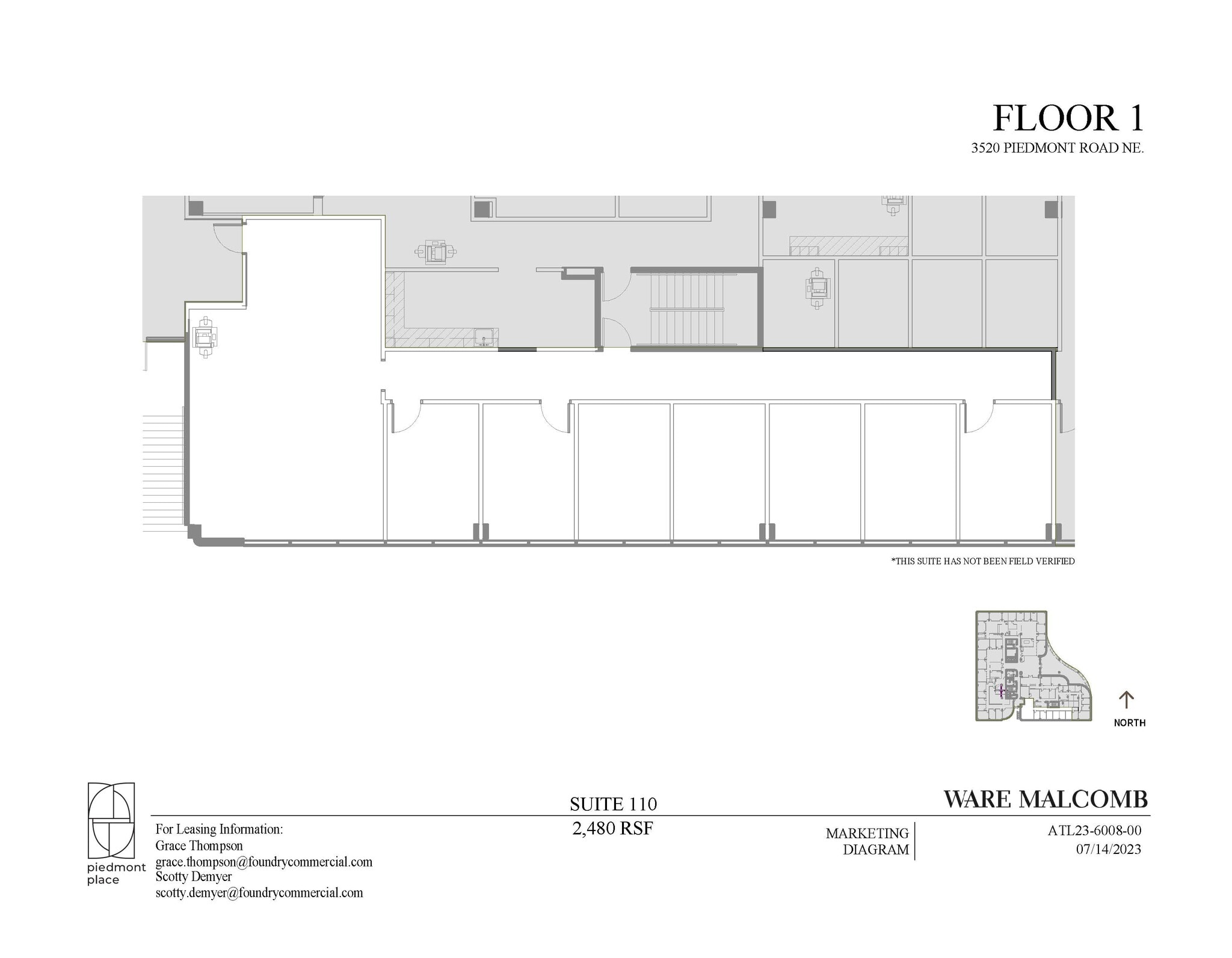 3520 Piedmont Rd NE, Atlanta, GA à louer Plan d’étage- Image 1 de 1
