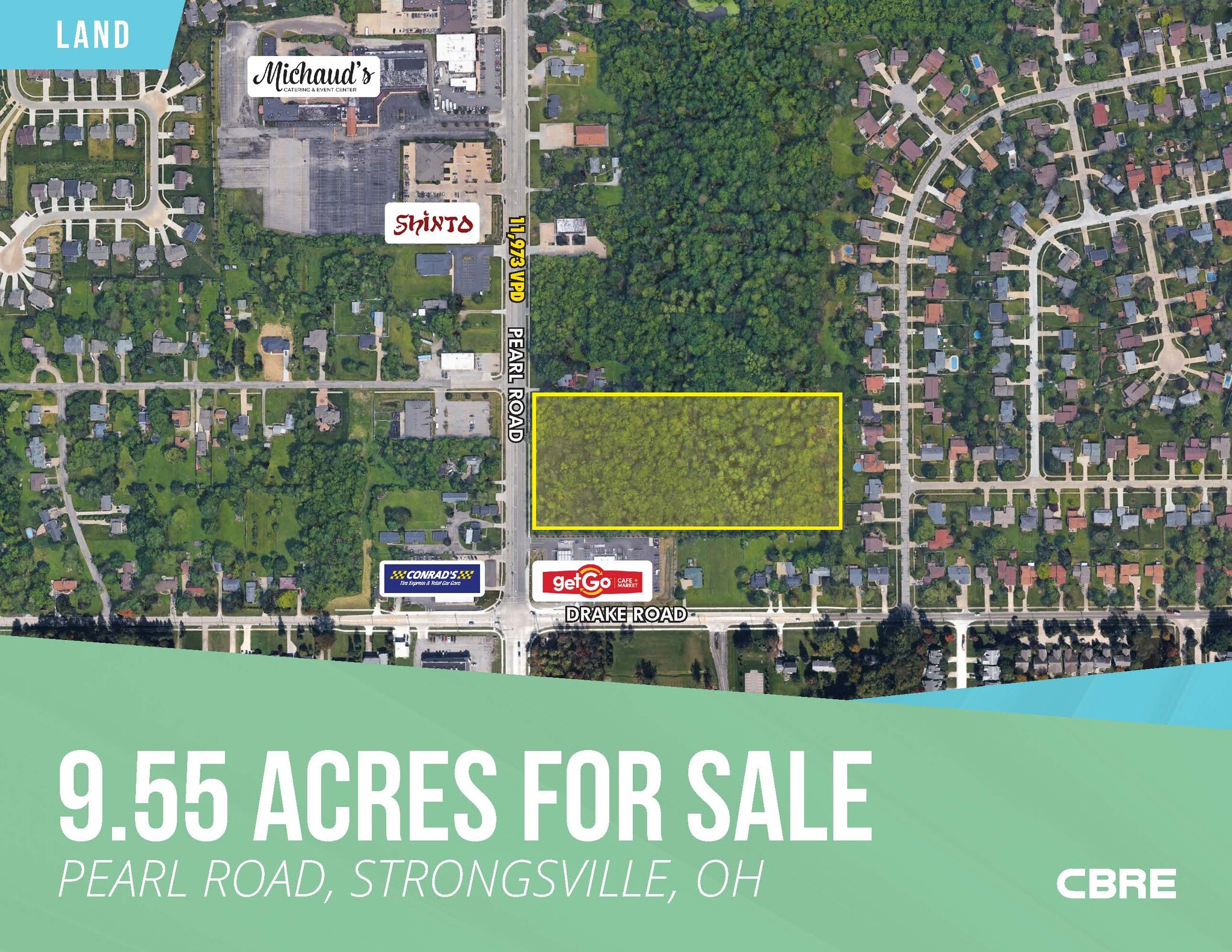 Pearl Road, Strongsville, OH for sale Aerial- Image 1 of 1