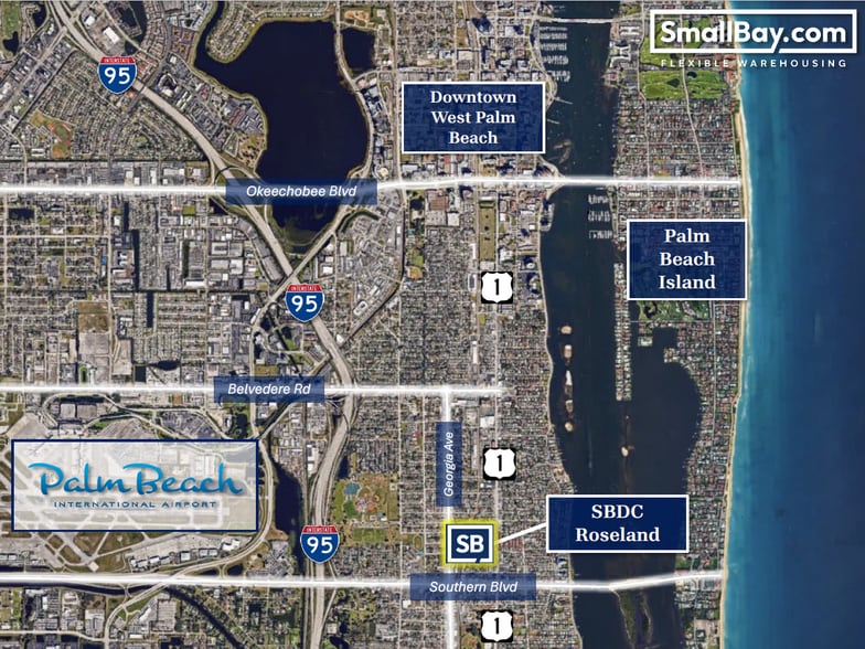 601 Roseland Dr, West Palm Beach, FL for lease - Aerial - Image 2 of 13