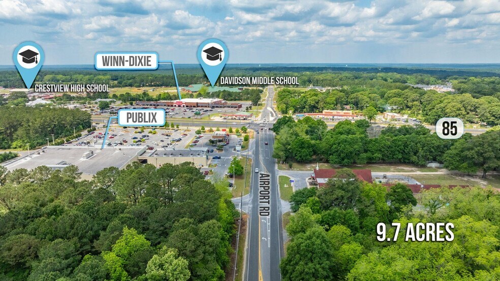 2853/ 2861 Airport Rd, Crestview, FL à vendre - Aérien - Image 2 de 8