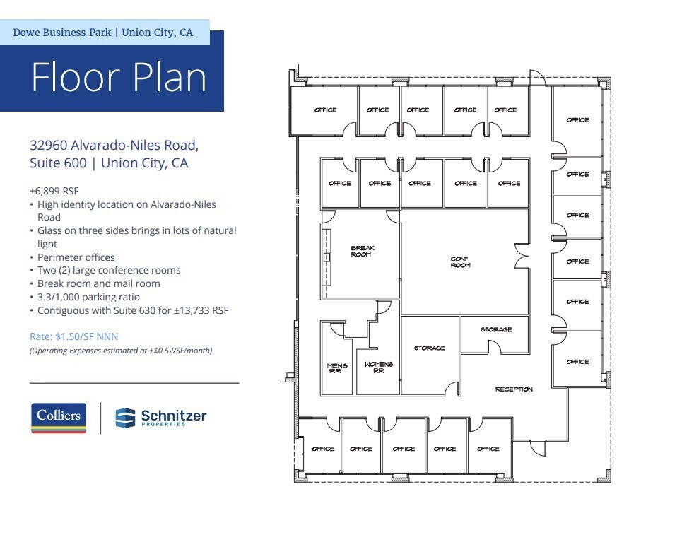 32980 Alvarado Niles Rd, Union City, CA à louer Plan d’étage- Image 1 de 1