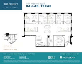 17101 Preston Rd, Dallas, TX à louer Plan d’étage- Image 1 de 1