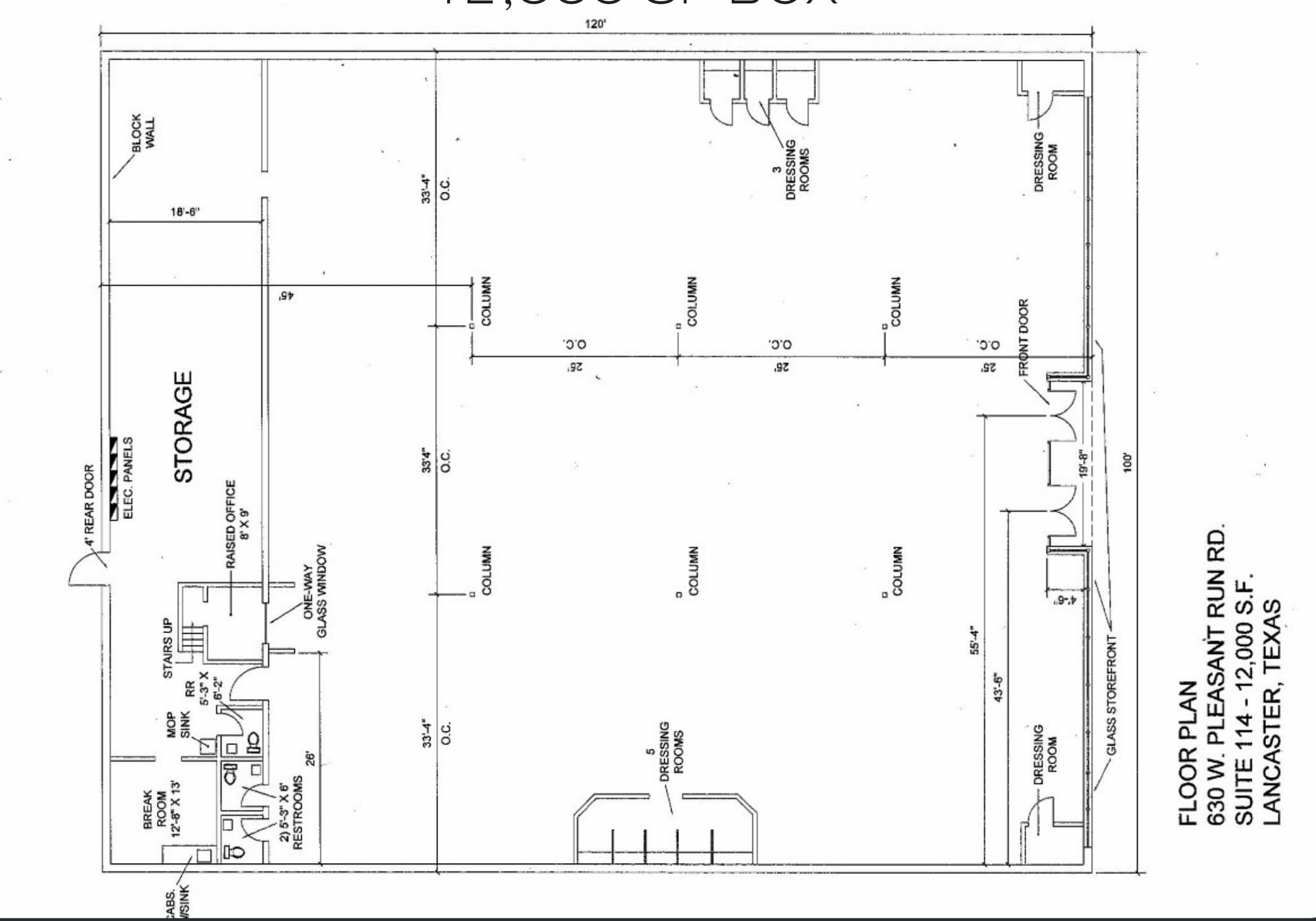 630 W Pleasant Run Rd, Lancaster, TX for lease Floor Plan- Image 1 of 1