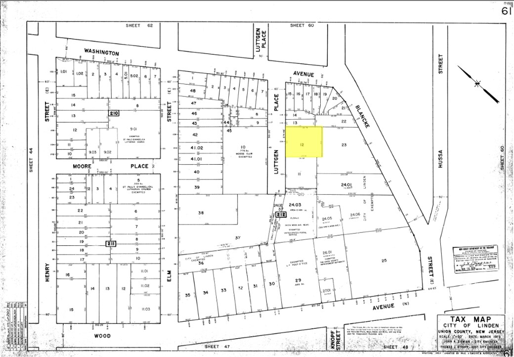104 Luttgen Pl, Linden, NJ à vendre Plan cadastral- Image 1 de 2