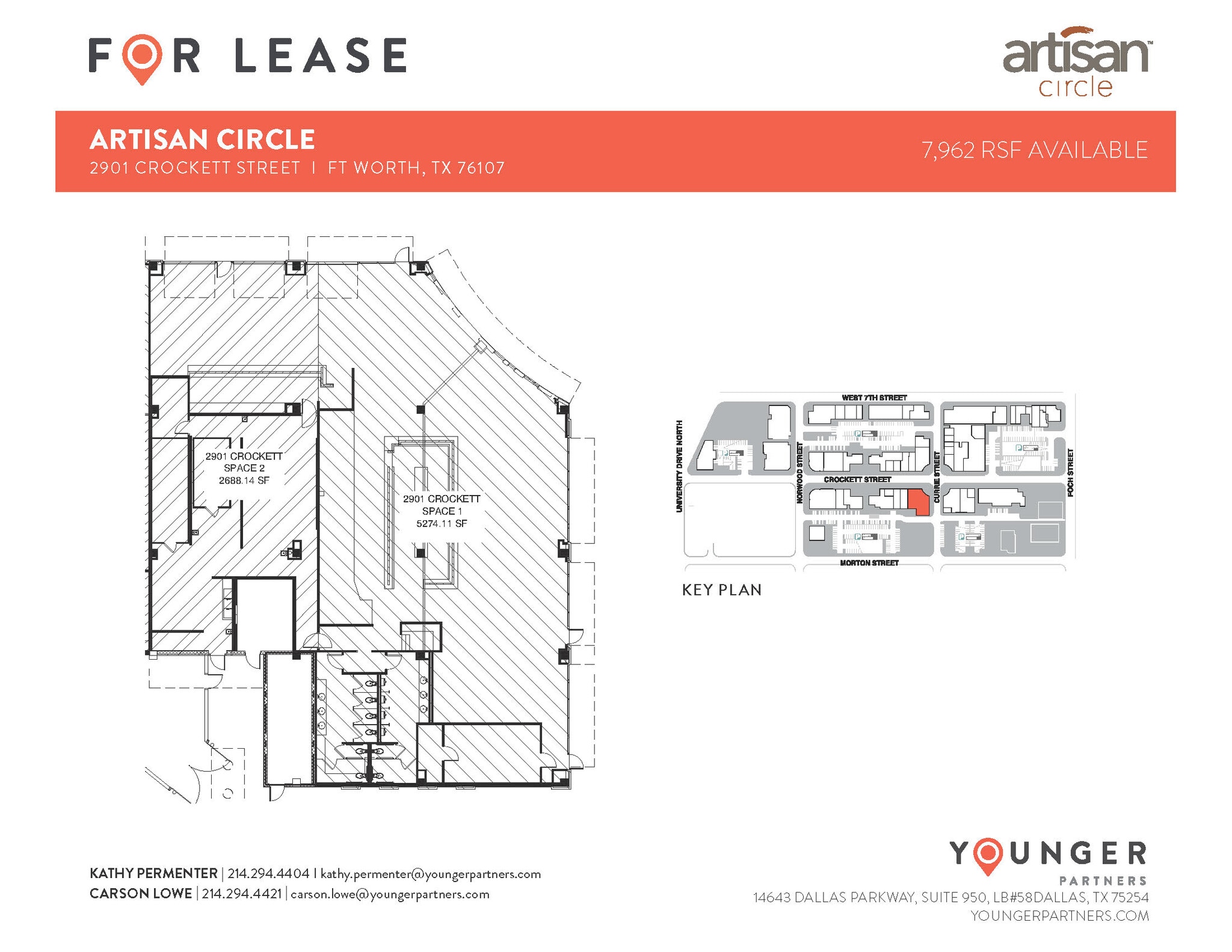 2973 W 7th St, Fort Worth, TX à louer Plan d’étage- Image 1 de 1