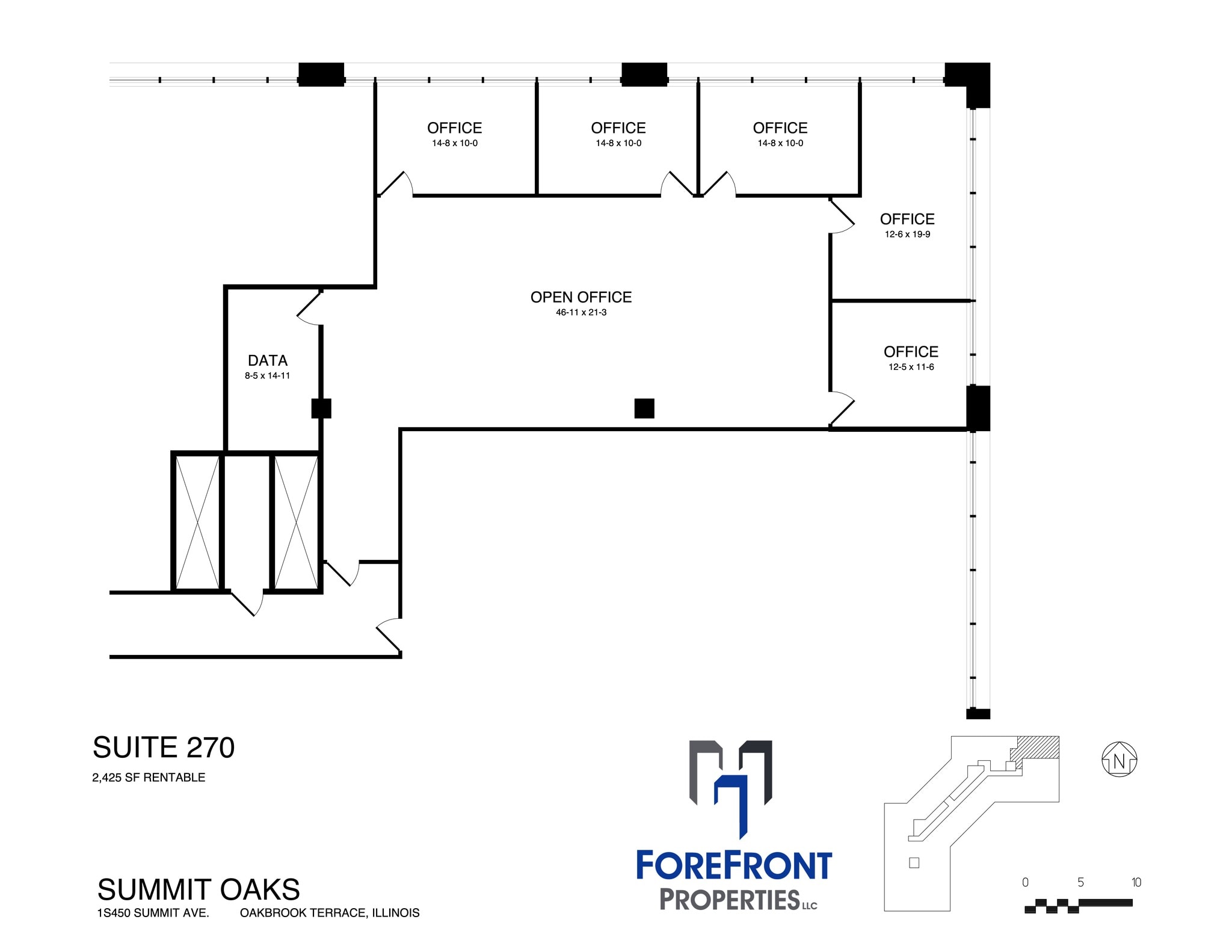 1 S 450 Summit Ave, Oakbrook Terrace, IL for lease Site Plan- Image 1 of 2