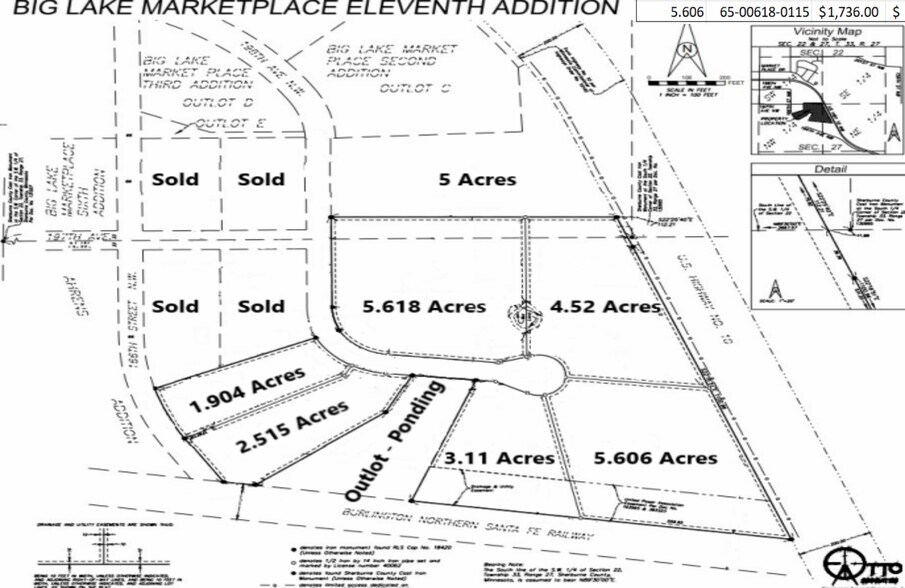 XXX 166th St NW, Big Lake, MN à vendre - Plan cadastral - Image 3 de 3