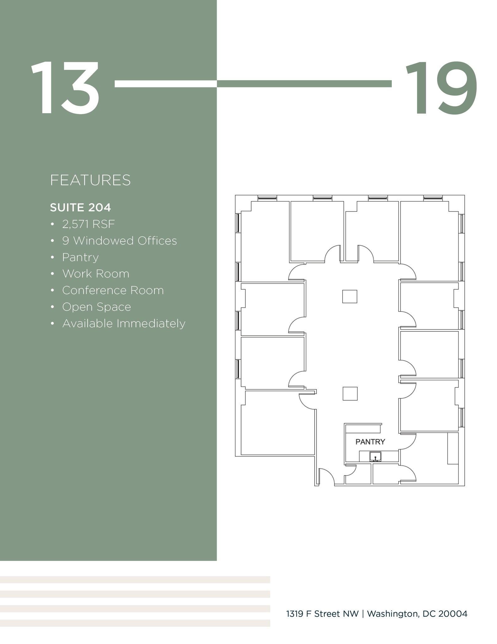 1319 F St NW, Washington, DC à louer Plan d’étage- Image 1 de 1