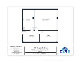 1400 Corporate Dr, Irving, TX à louer Plan d’étage- Image 1 de 1