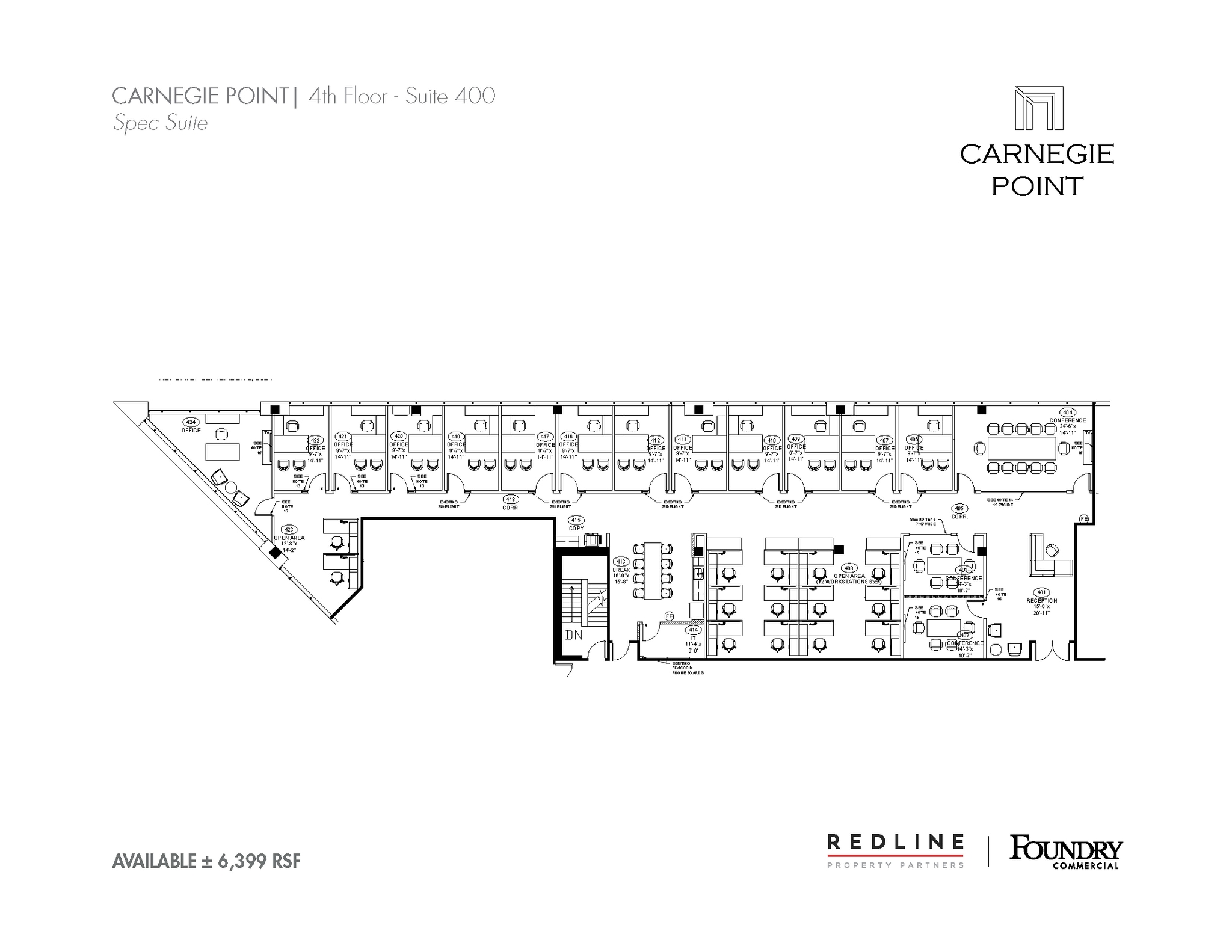 6101 Carnegie Blvd, Charlotte, NC à louer Plan d’étage- Image 1 de 1