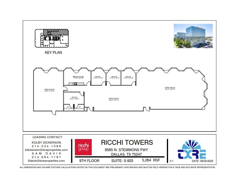 8585 N Stemmons Fwy, Dallas, TX à louer Plan d  tage- Image 1 de 1