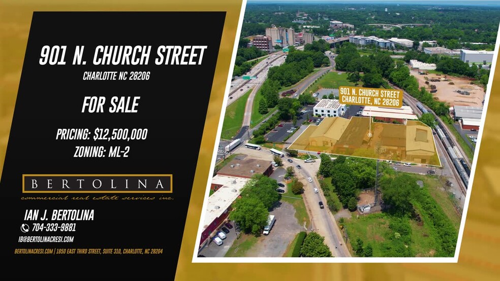 901 N Church St, Charlotte, NC à vendre - Vidéo sur l’inscription commerciale - Image 2 de 20