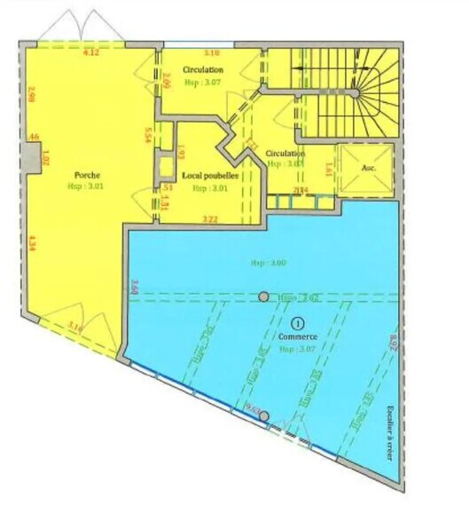 Retail in Paris for lease - Floor Plan - Image 2 of 2