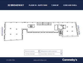 32 Broadway, New York, NY à louer Plan d  tage- Image 1 de 1