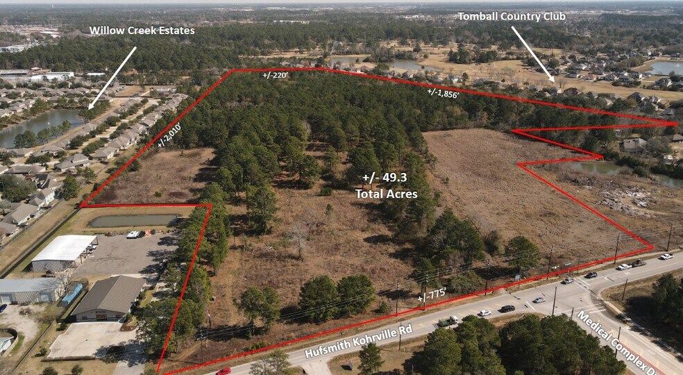 21714 Hufsmith Korhville Rd, Tomball, TX à vendre - Aérien - Image 2 de 3