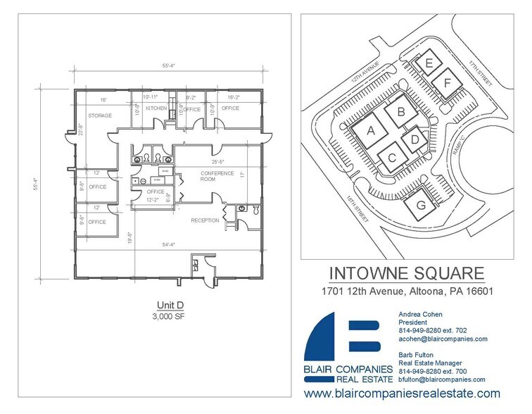 1701 12th Ave, Altoona, PA à louer - Plan d’étage - Image 2 de 4