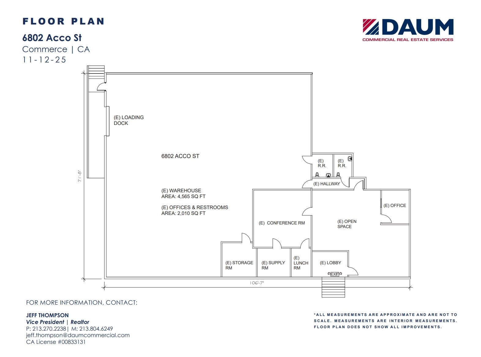 6800-6808 Acco St, Commerce, CA for lease Floor Plan- Image 1 of 1