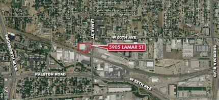 5905 Lamar St, Arvada, CO - Aérien  Vue de la carte