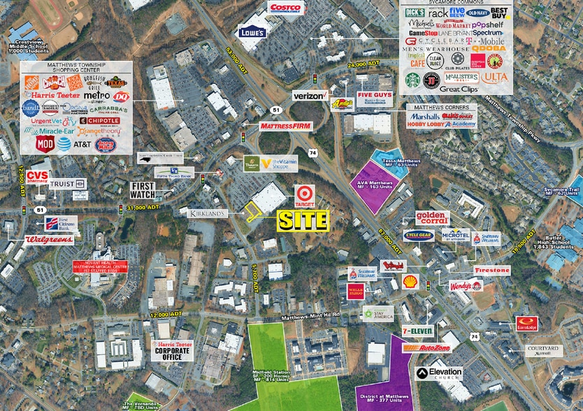 1834 Matthews Township Pky, Matthews, NC for lease - Aerial - Image 2 of 4