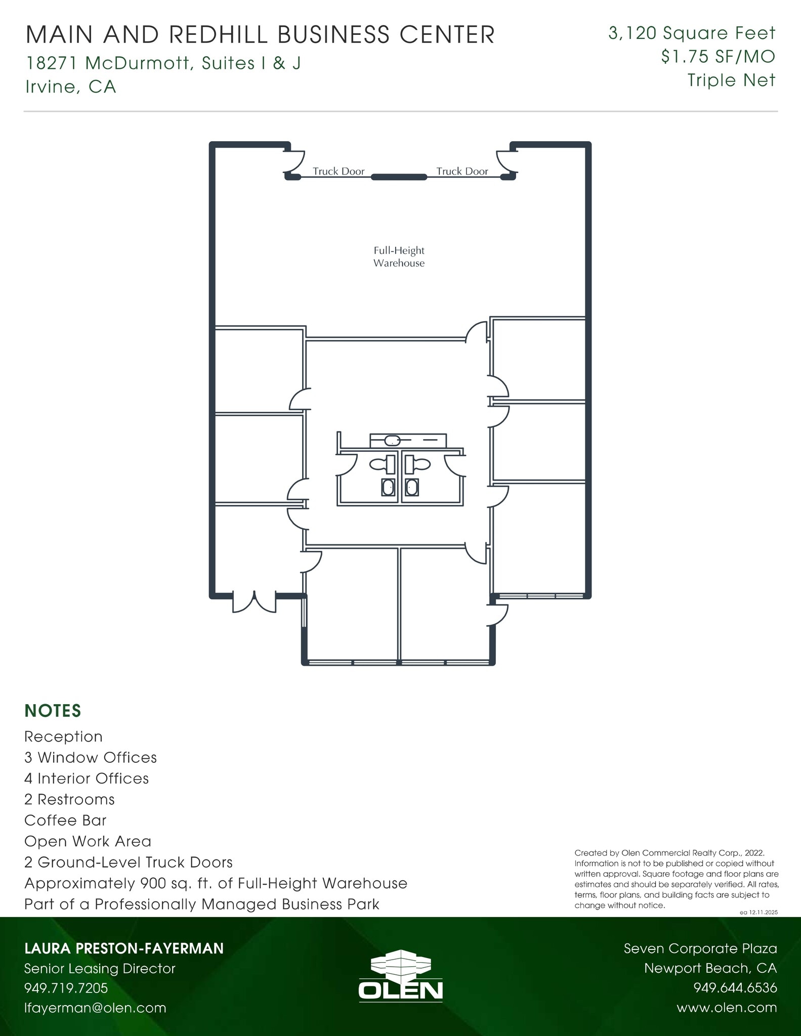 1200 Main St, Irvine, CA à louer Plan d’étage- Image 1 de 1
