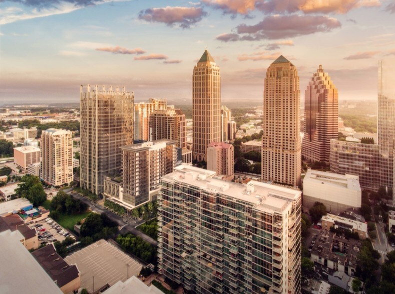 1105 W Peachtree St NW, Atlanta, GA à louer - Photo du bâtiment - Image 2 de 9