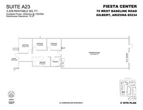 75 W Baseline Rd, Gilbert, AZ for lease Floor Plan- Image 1 of 1