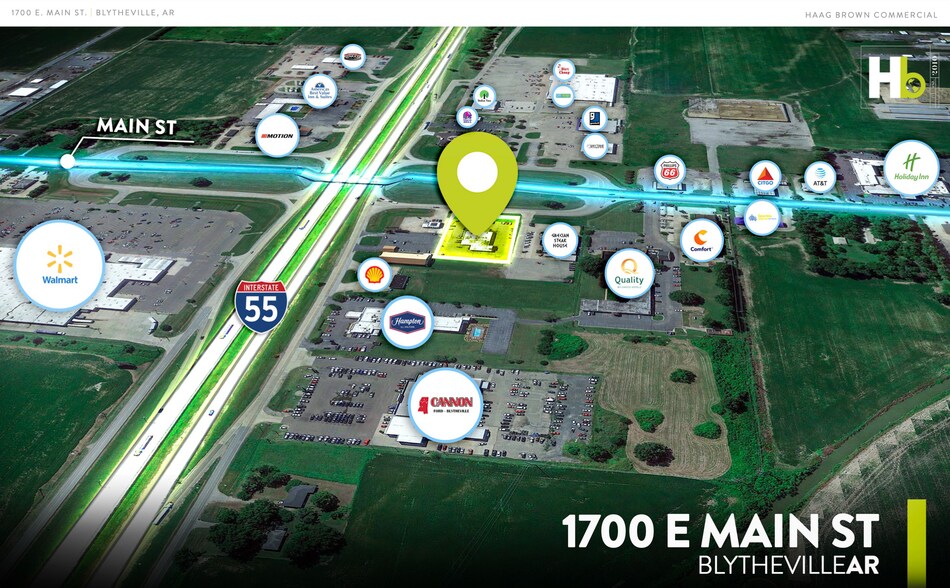 1700 E. Main St., Blytheville, AR for sale - Aerial - Image 3 of 14