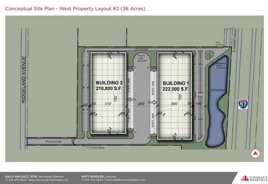 Monee Corporate Center - Ridgeland Road, Monee, IL à louer - Plan de site - Image 2 de 3