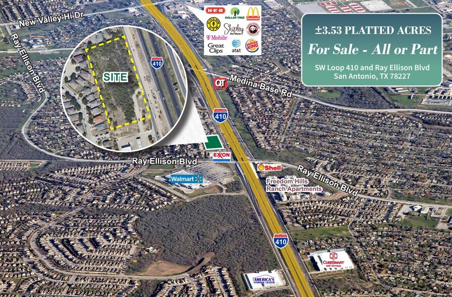 SW Loop 410 & Ray Ellison Blvd, San Antonio, TX à vendre - Photo du bâtiment - Image 1 de 2