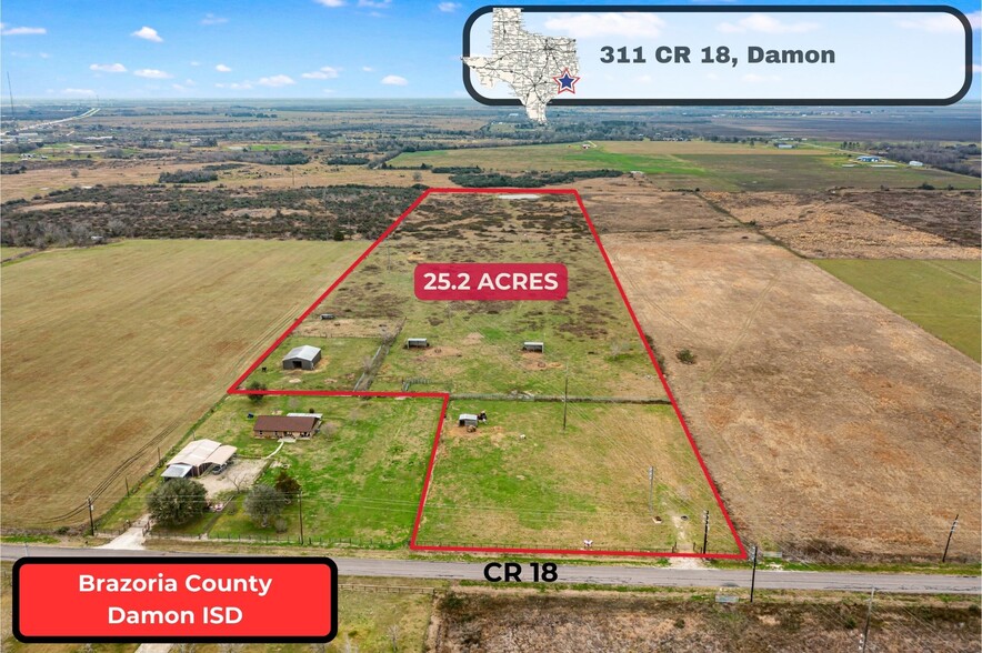 311 County Road 18, Damon, TX for sale - Aerial - Image 1 of 39