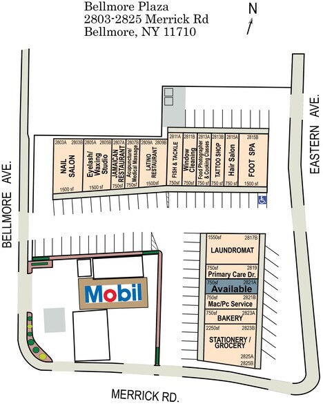 2803-2815 Merrick Rd, Bellmore, NY à louer - Plan de site - Image 2 de 13