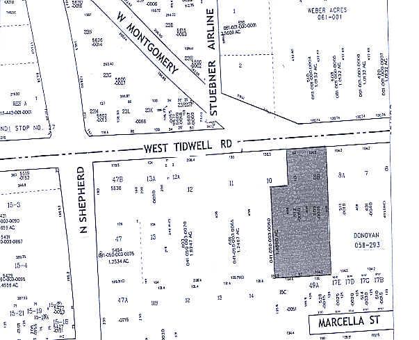 509 W Tidwell Rd, Houston, TX à louer - Plan cadastral - Image 3 de 4