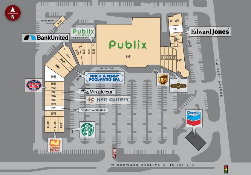 6901-6989 W Broward Blvd, Plantation, FL for lease - Site Plan - Image 2 of 14