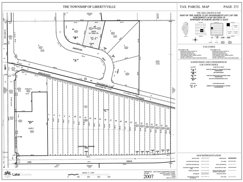 1870 W Winchester Rd, Libertyville, IL à vendre - Plan cadastral - Image 3 de 37