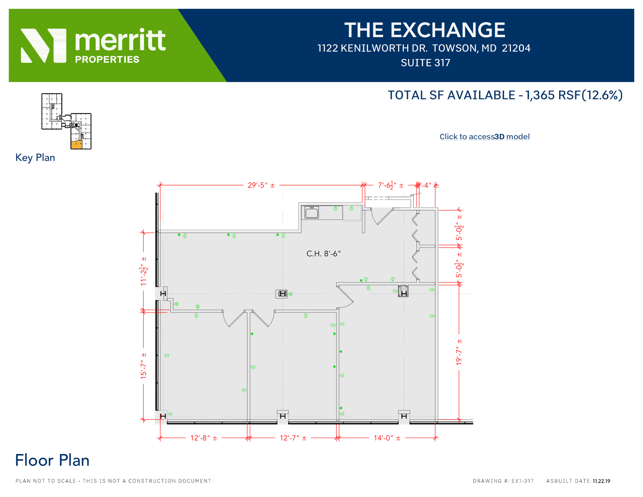 1122 Kenilworth Dr, Towson, MD for lease Floor Plan- Image 1 of 1