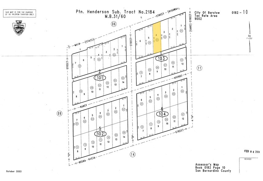 730 W Main St, Barstow, CA à vendre - Plan cadastral - Image 2 de 21