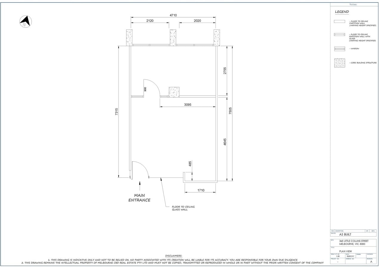 365 Little Collins St, Melbourne, VIC 3000 - Unit 602 - - Floor Plan - Image 1 of 4